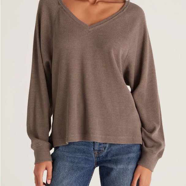 Z Supply Waffle Top Thermal Tee Shirt Maeve Pilcro Free People We The Free Tee
